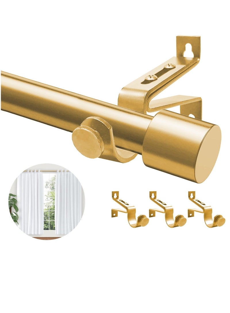 WALALLA Extendable Stainless Steel Metal Curtain Rod, Tension Spring Shower Rod, Curtain Pole, Clothes Rail Adjustable from 80 to 200 cm - Image 1